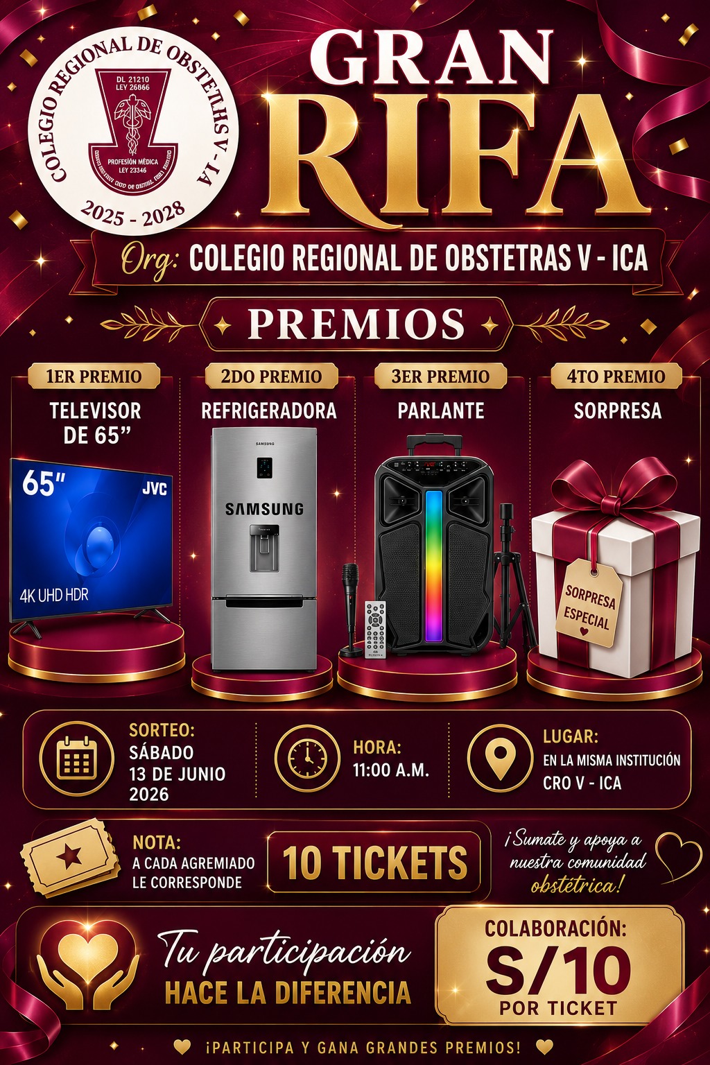 #Invitación | 🎉 ¡Gran Rifa Institucional CRO V – Ica! 🎉