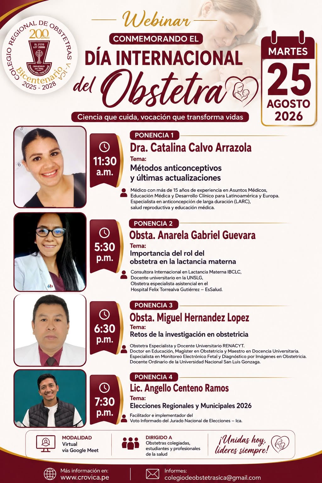#Certificados |  WEBINAR CONMEMORANDO EL DÍA INTERNACIONAL DEL OBSTETRA